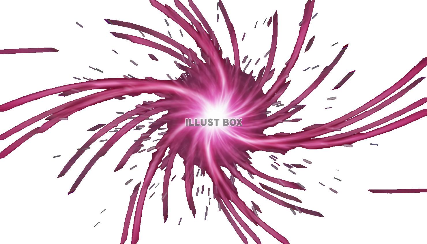 【透過PNG】呪術廻戦の戦風　強烈なピンクの爆発的エフェクト...
