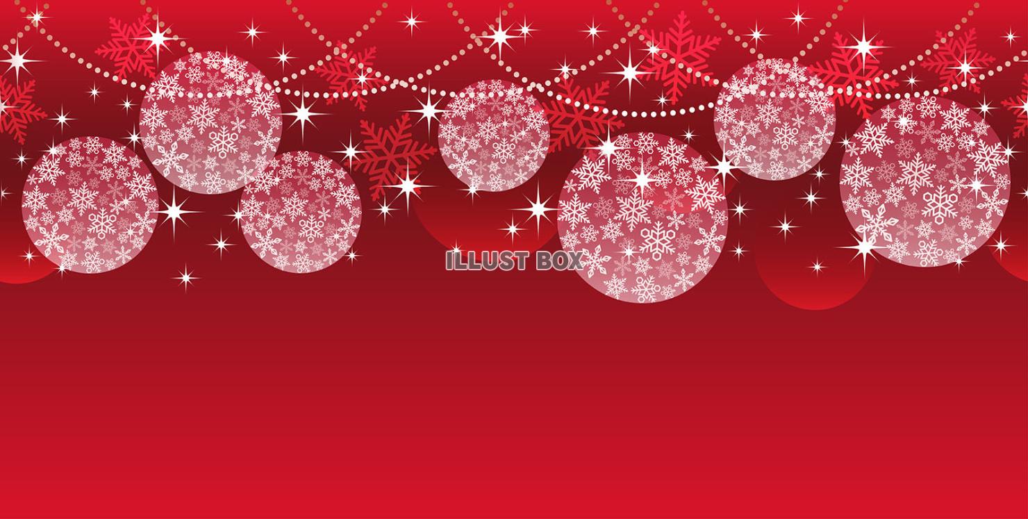 シームレスなクリスマスボールのテキストスペース付き背景イラス...