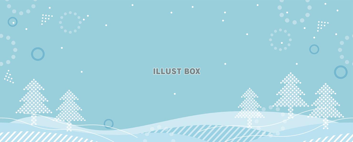 シームレスな雪景色の森の背景イラスト