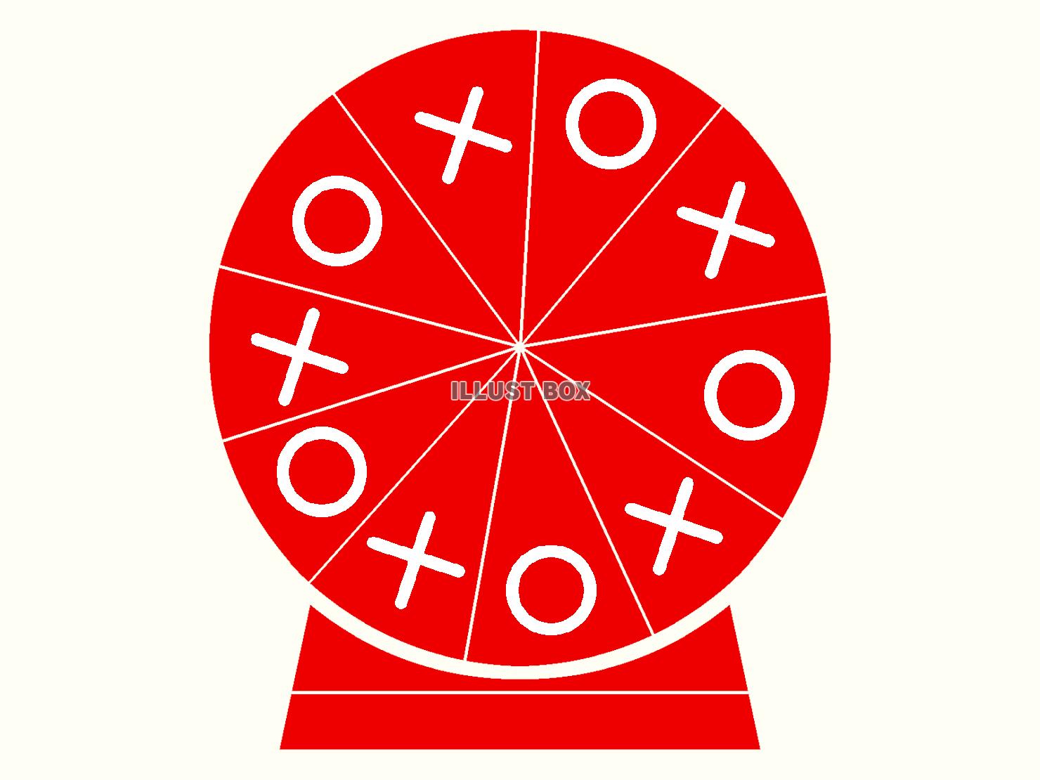 赤色のルーレットのシルエット