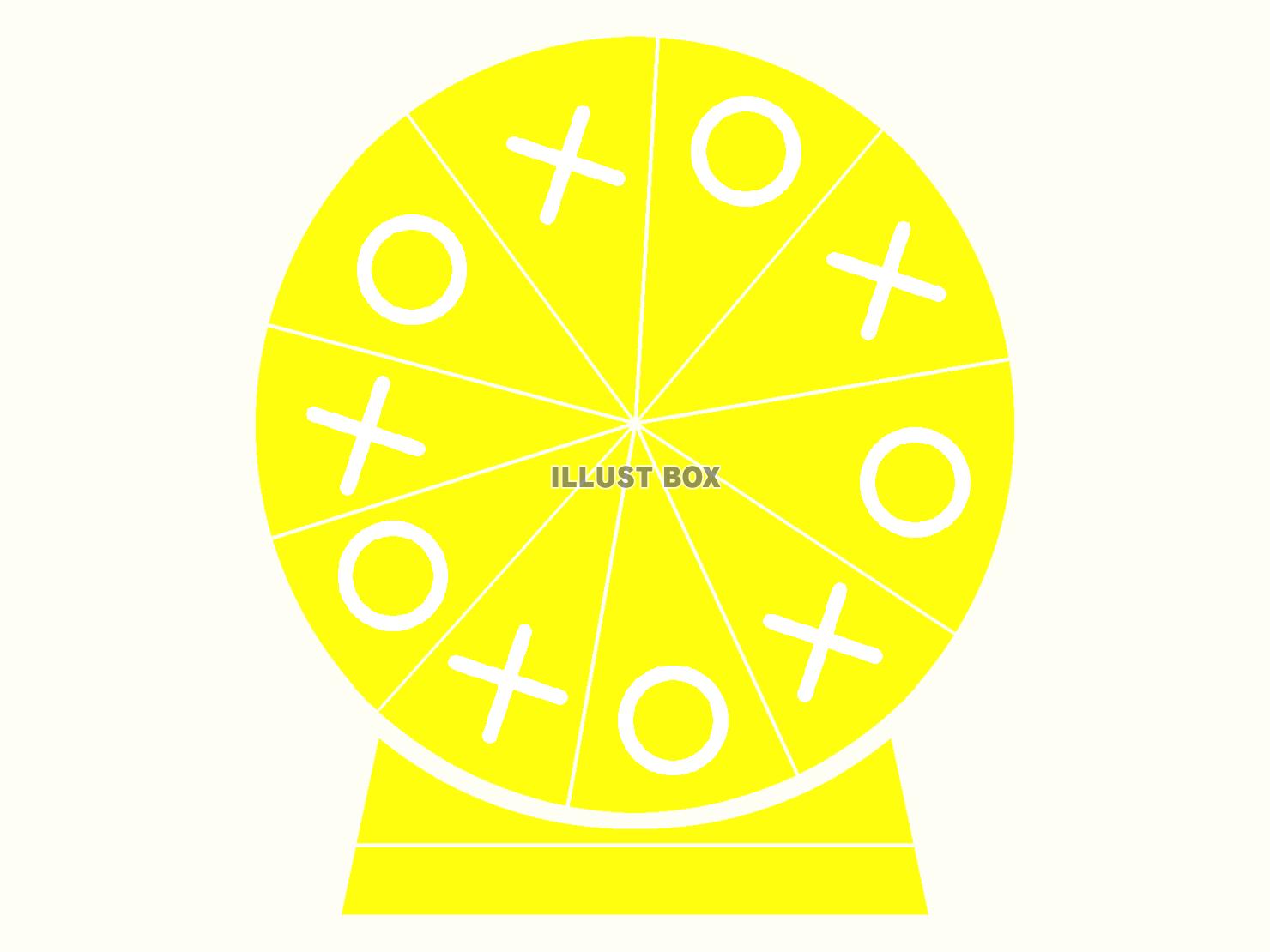 黄色のルーレットのシルエット