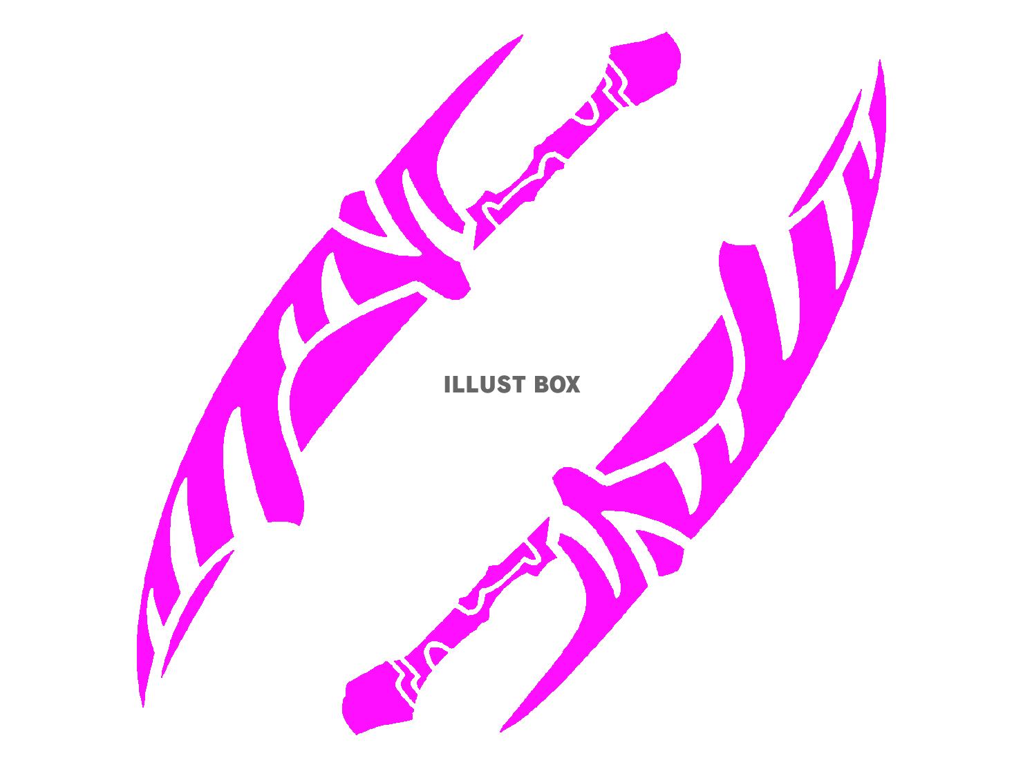 紫色の双剣のシルエット