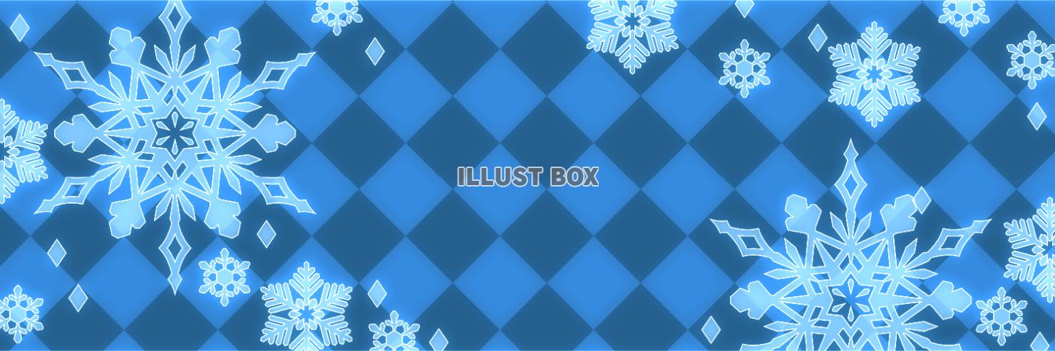 雪もようの横型バナー