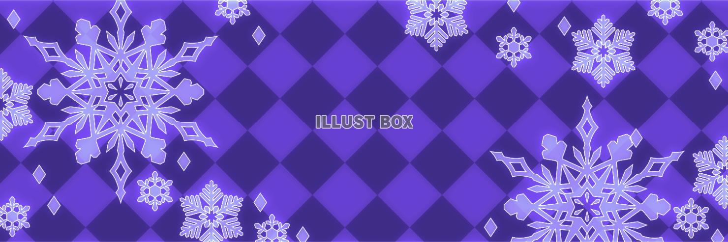 雪もようの横型バナー