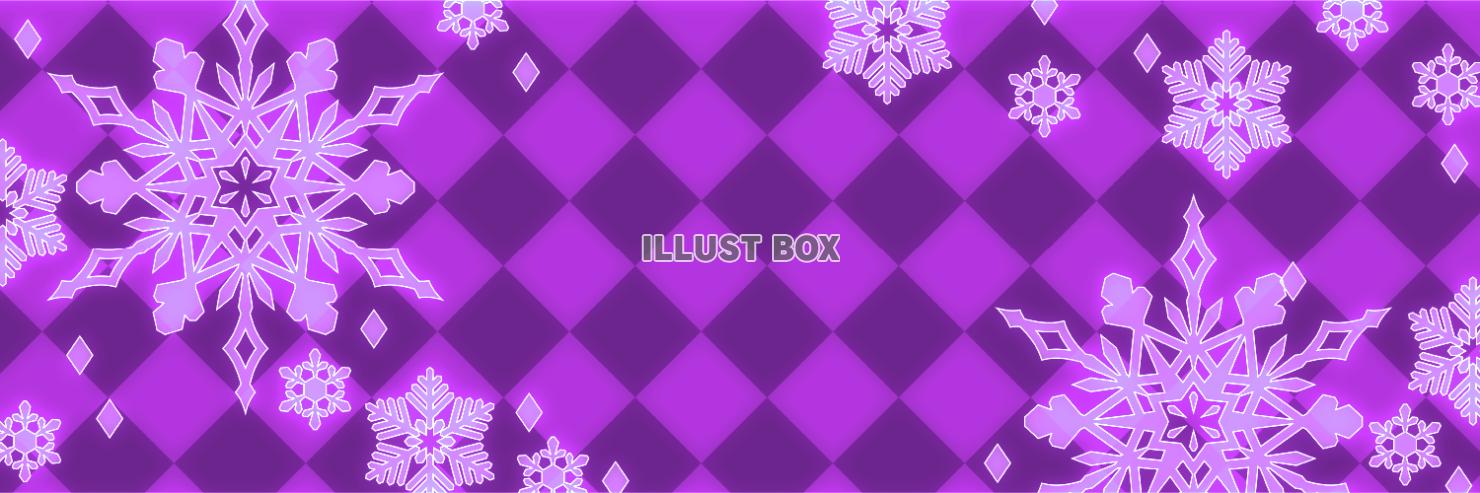 雪もようの横型バナー