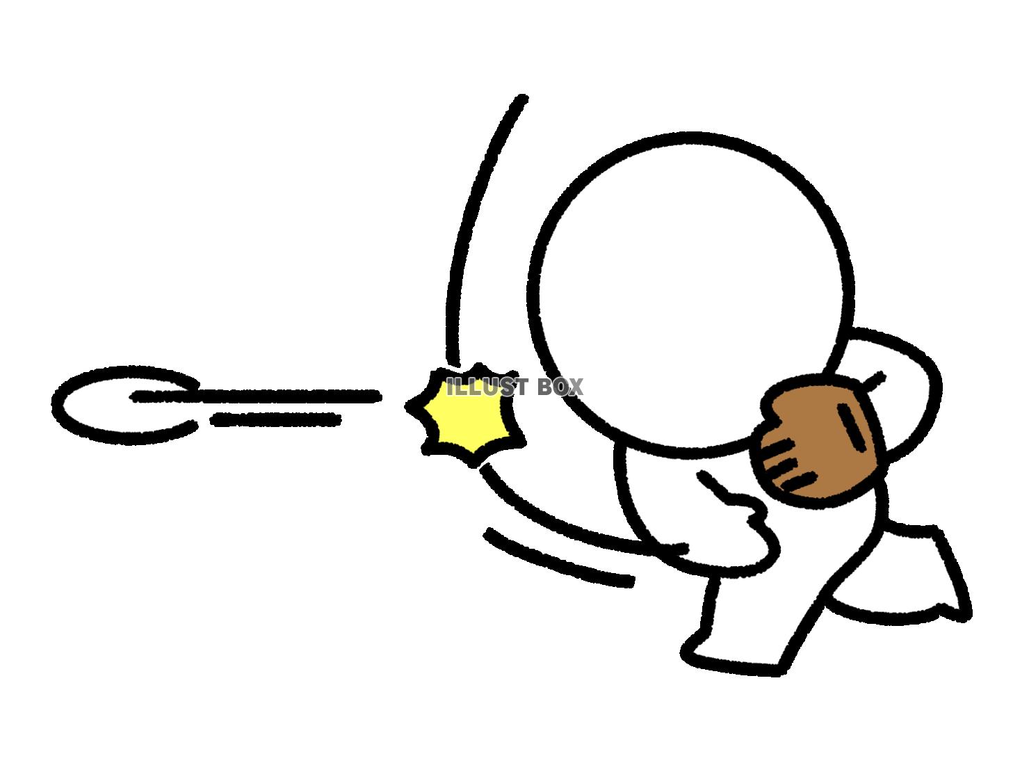 ボールを投げる棒人間