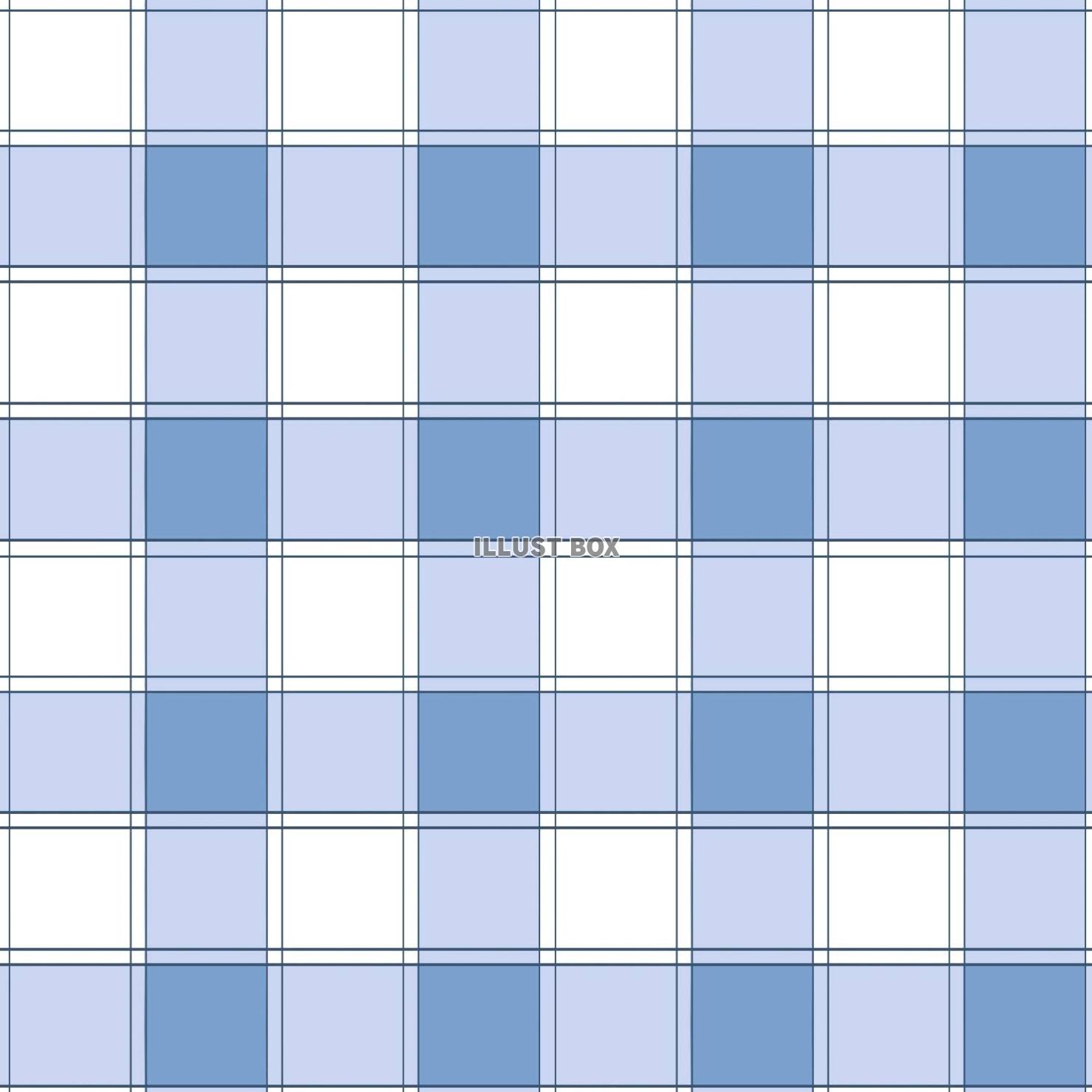 チェック柄3（青）