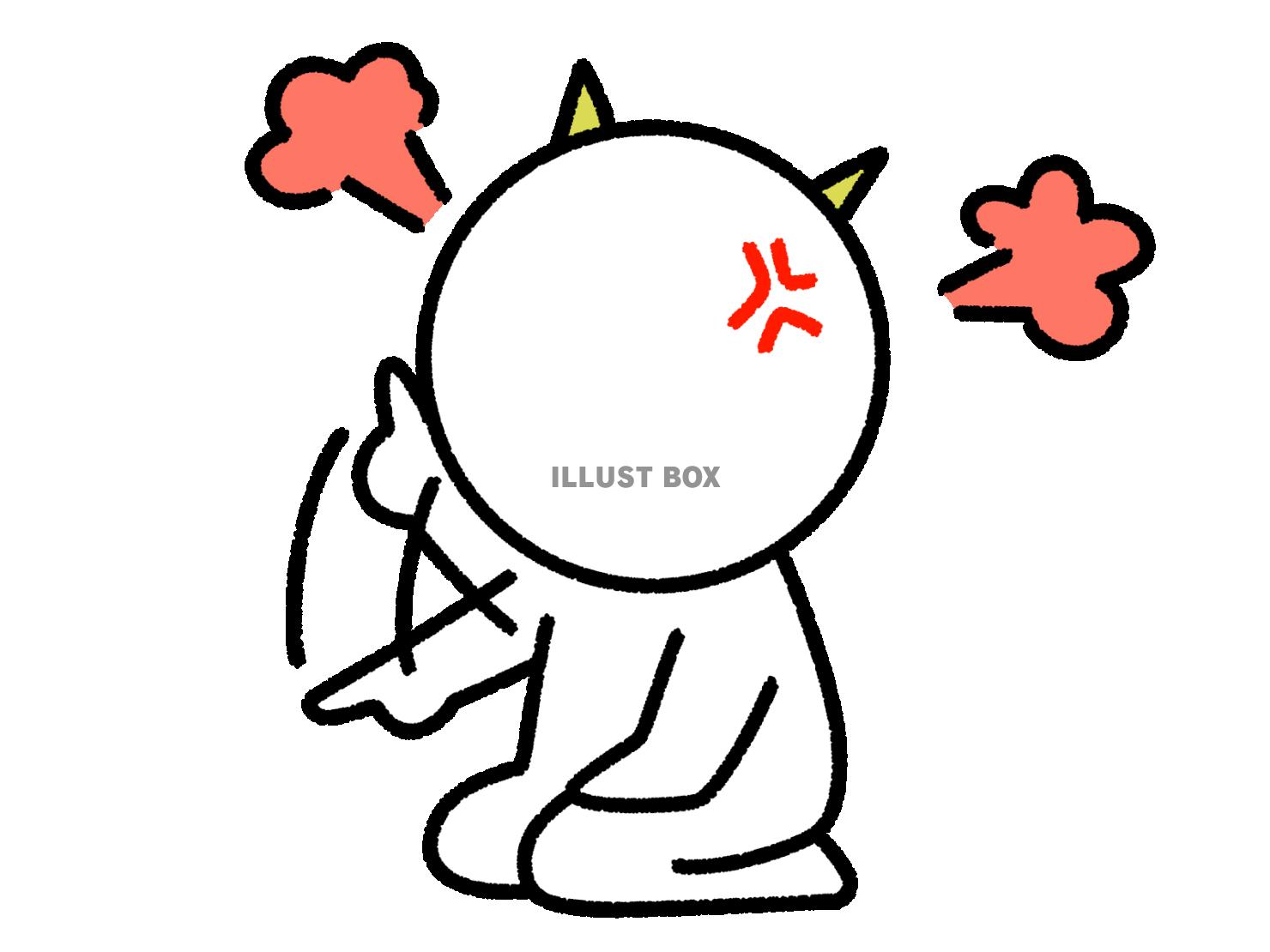 座って説教する棒人間