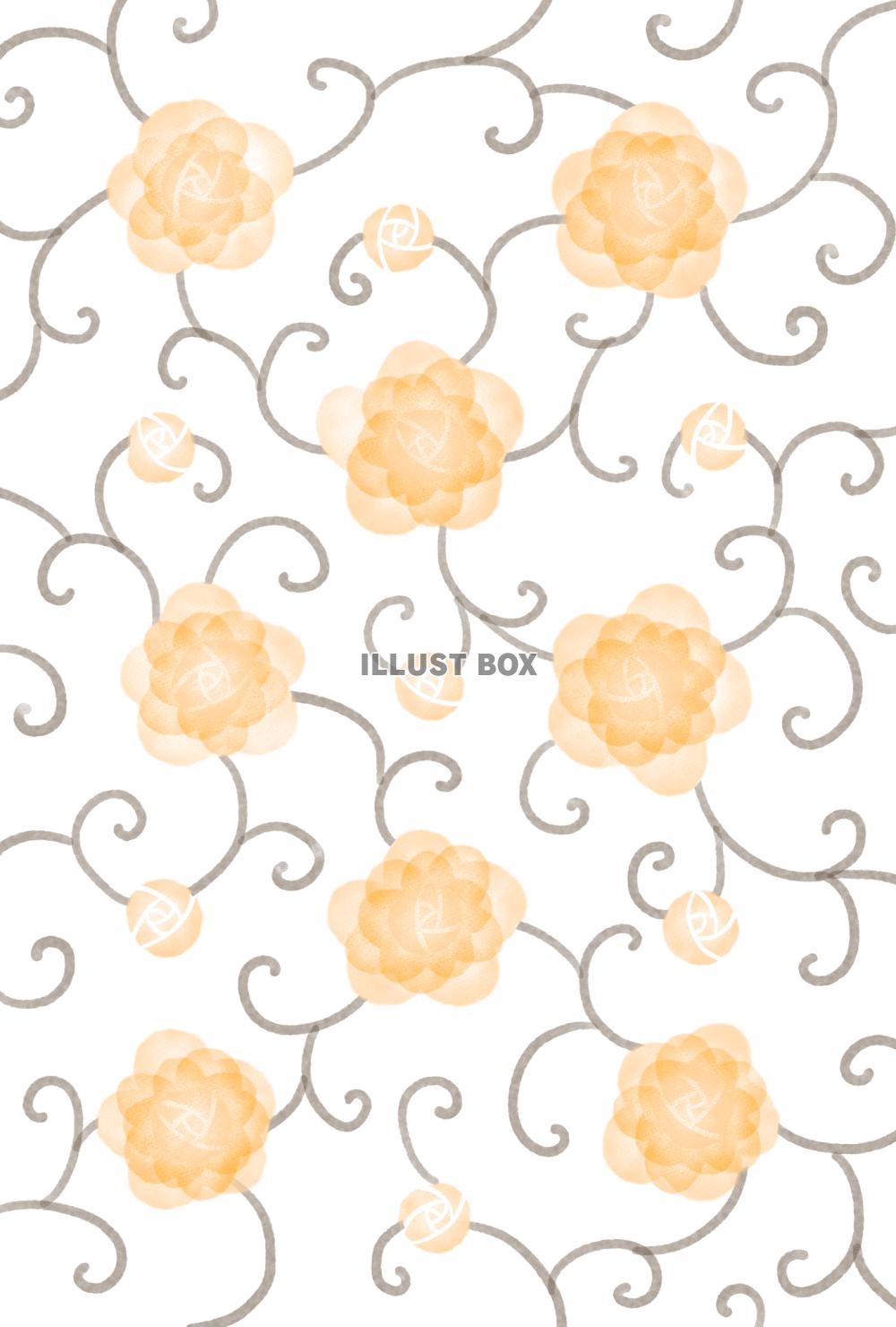 オレンジのバラの背景ベース