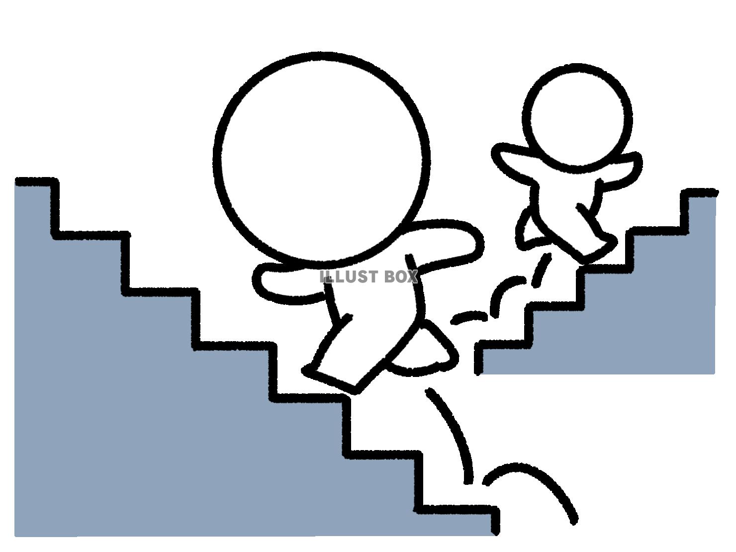 それぞれの階段を上る棒人間