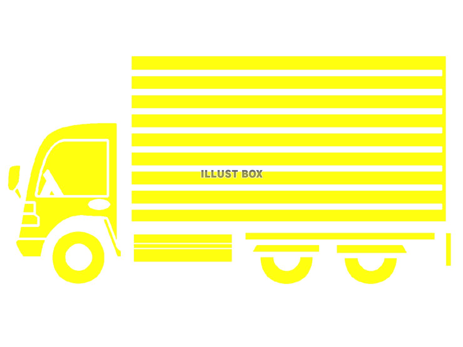 黄色のトラックのシルエット