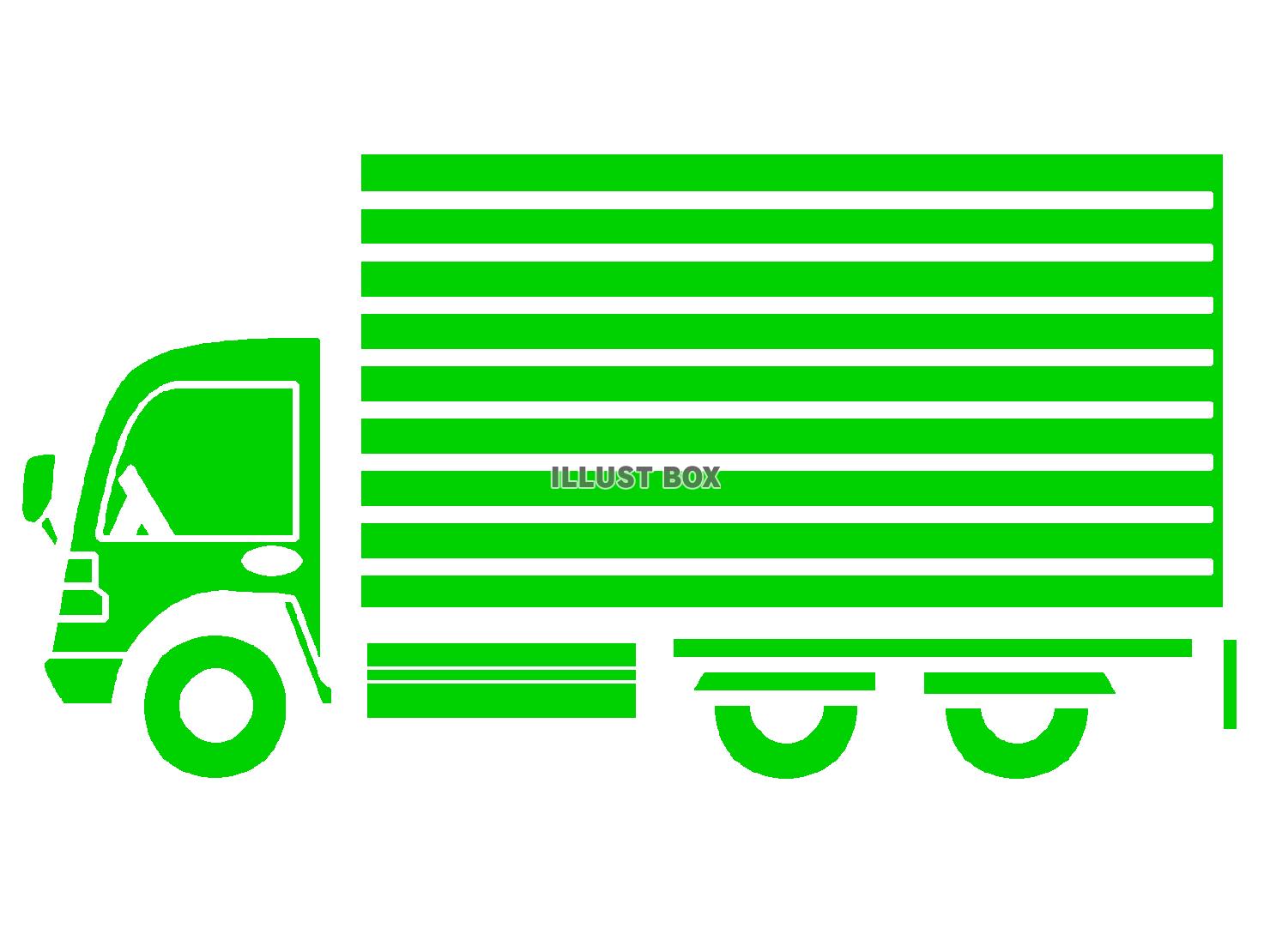 緑色のトラックのシルエット