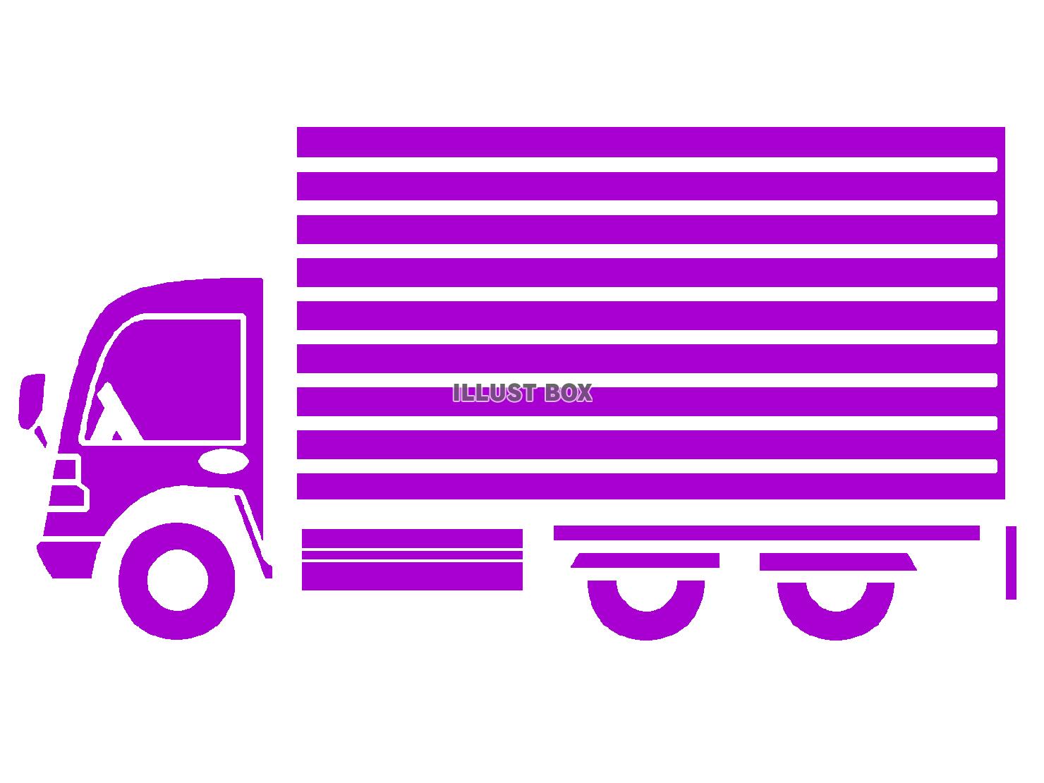 紫色のトラックのシルエット