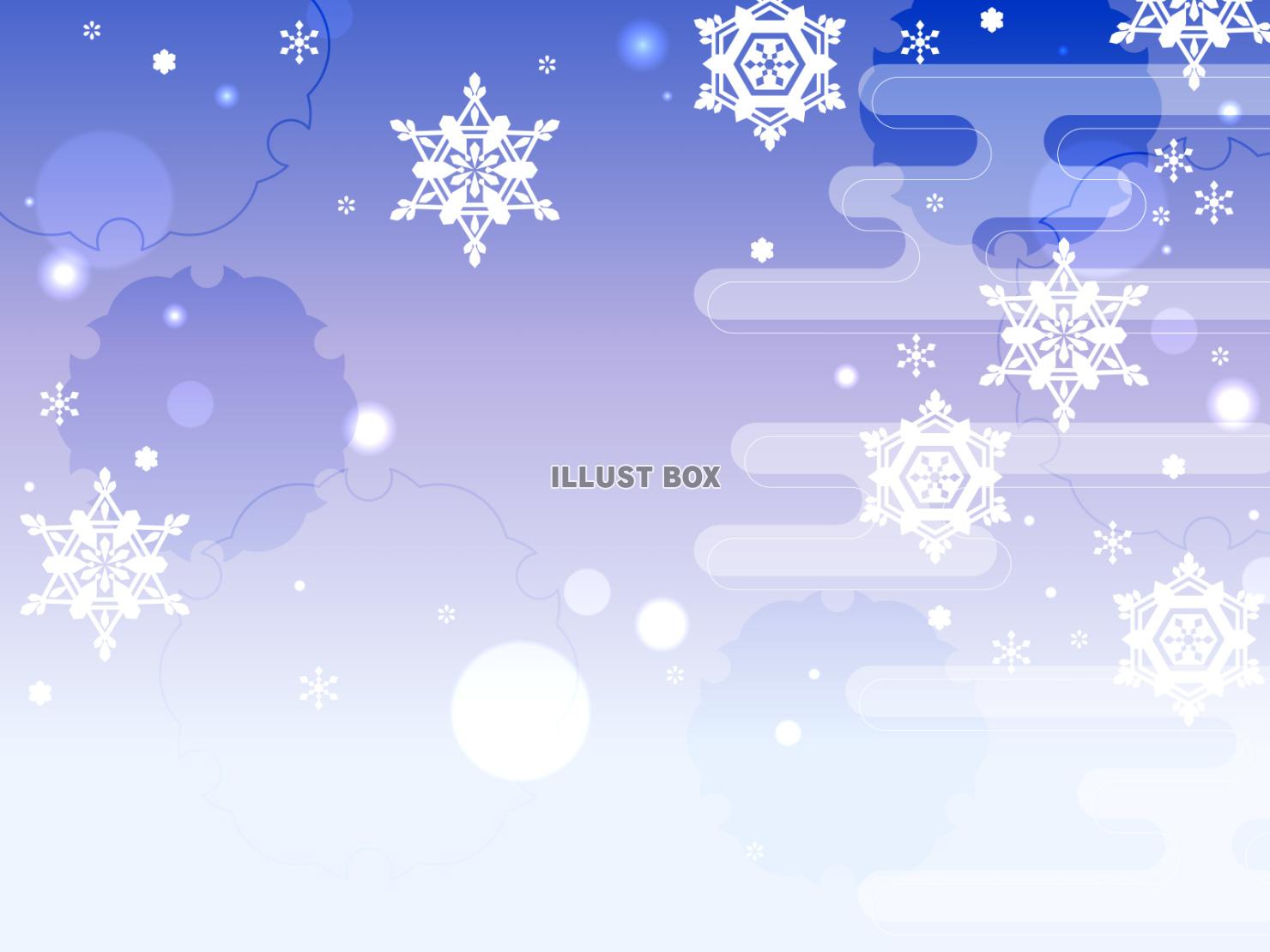 シンプル和風な雪の背景