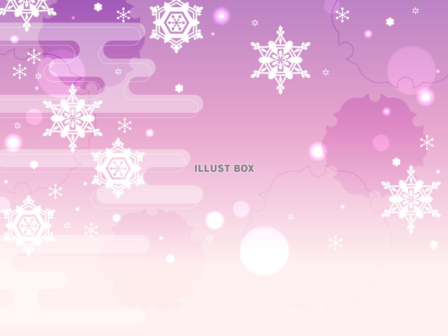 シンプル和風な雪の背景