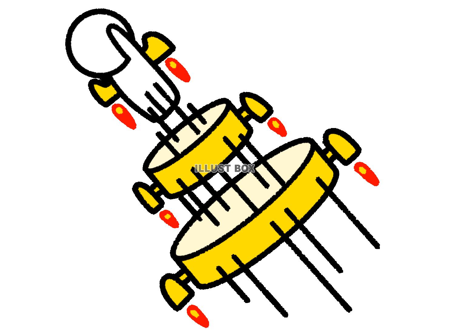 多段式ロケットから出てくる棒人間