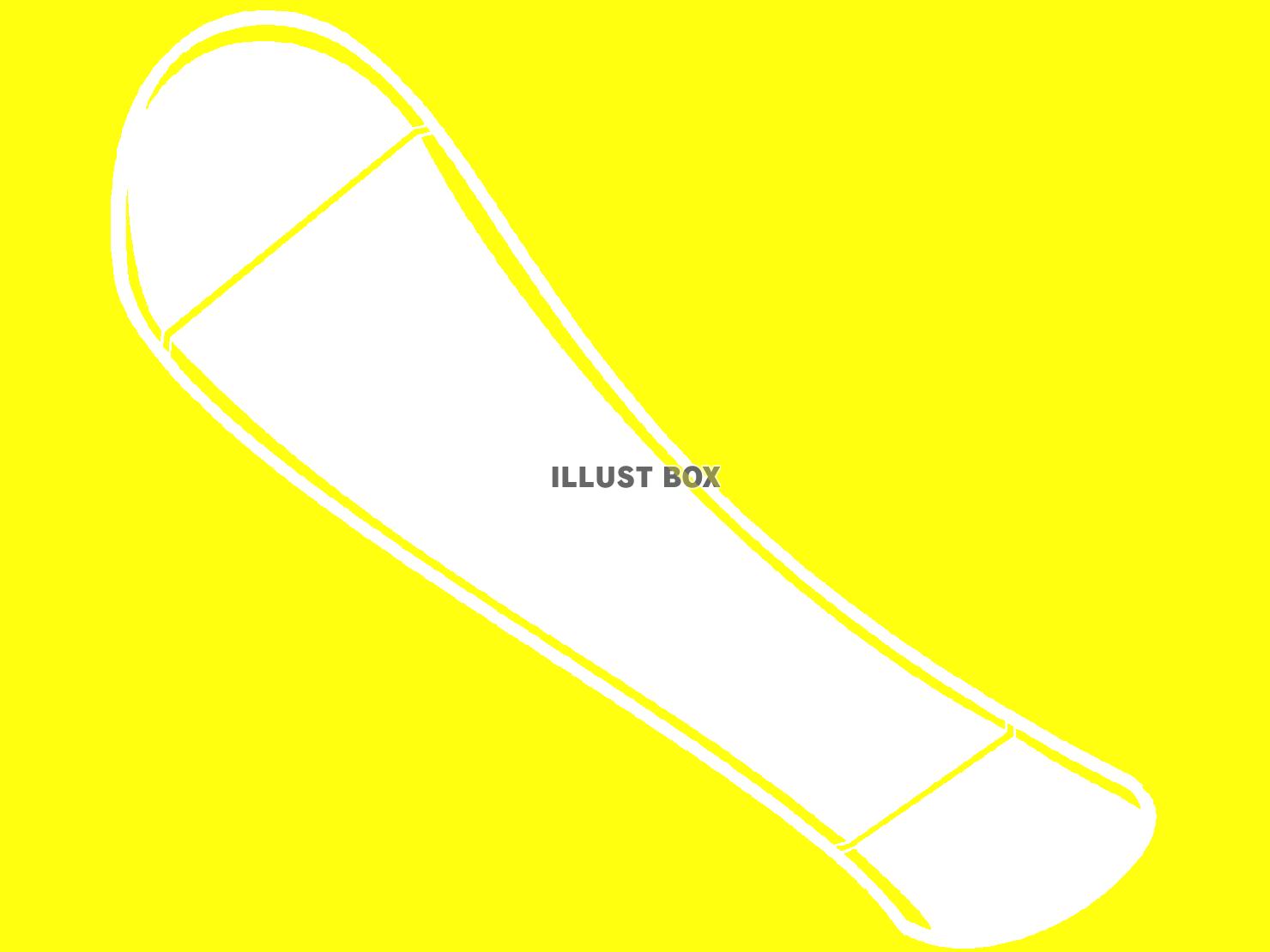 黄色モチーフのスノーボードのシルエット