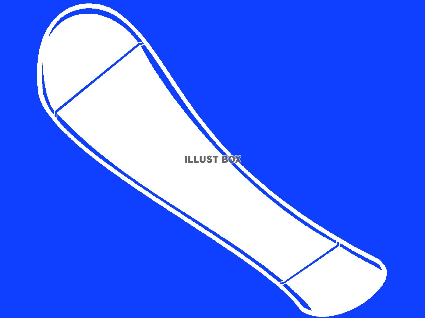 青色モチーフのスノーボードのシルエット