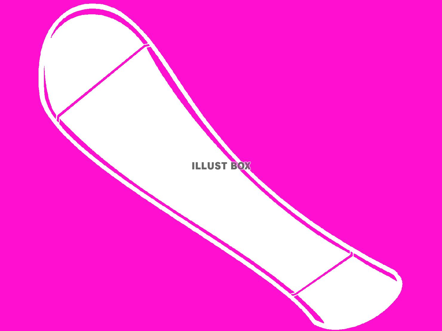 紫色モチーフのスノーボードのシルエット