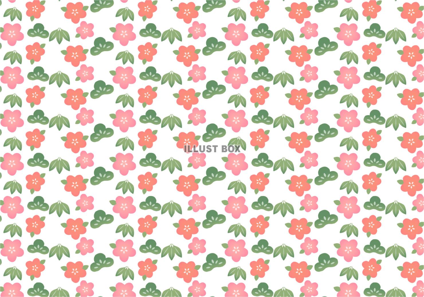 シンプルな松竹梅の背景素材