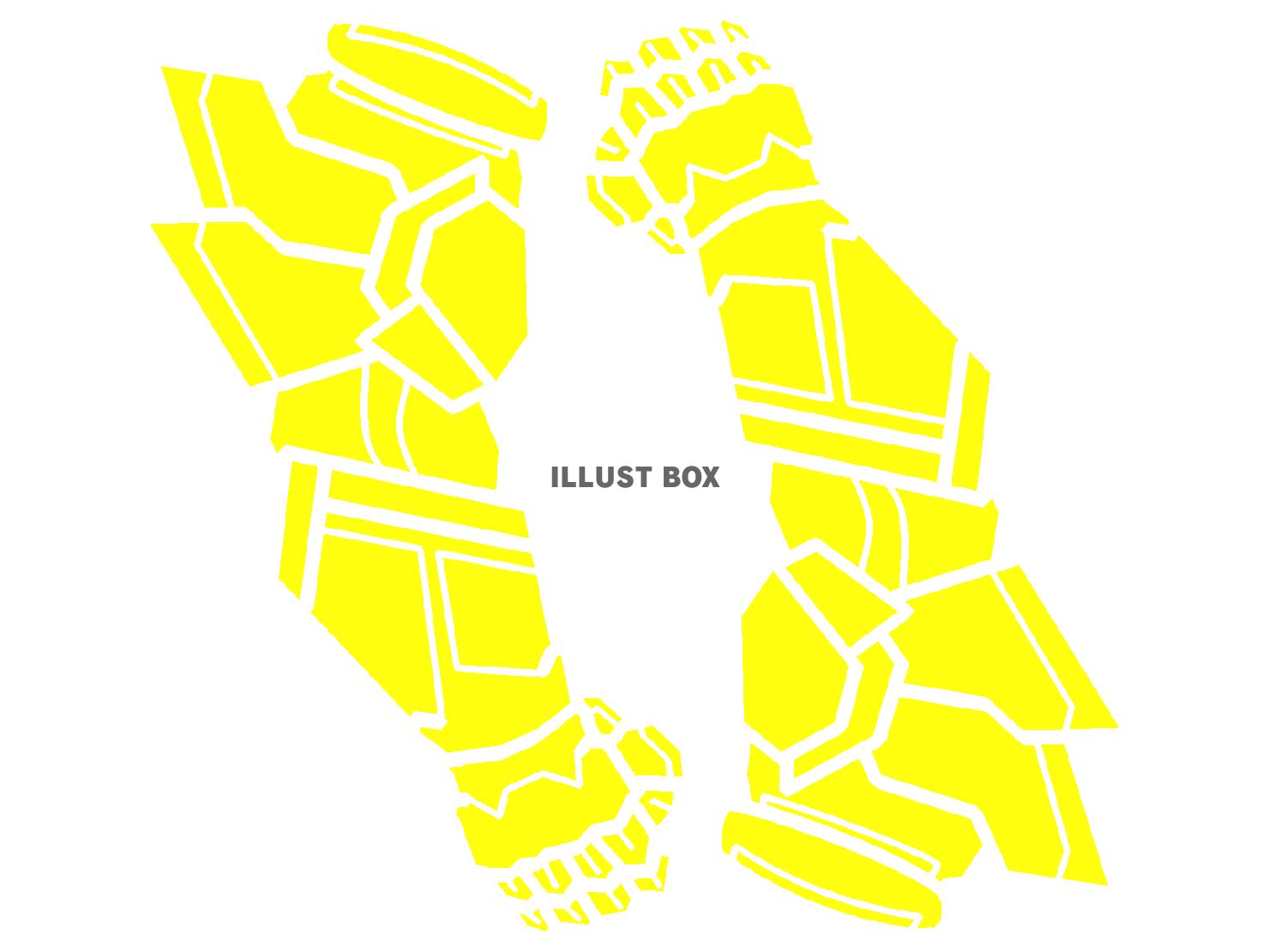 黄色のガントレットのシルエット