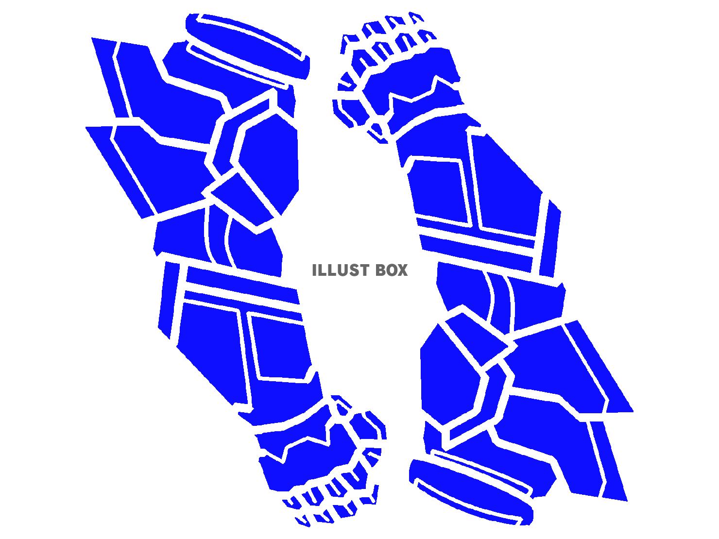 青のガントレットのシルエット