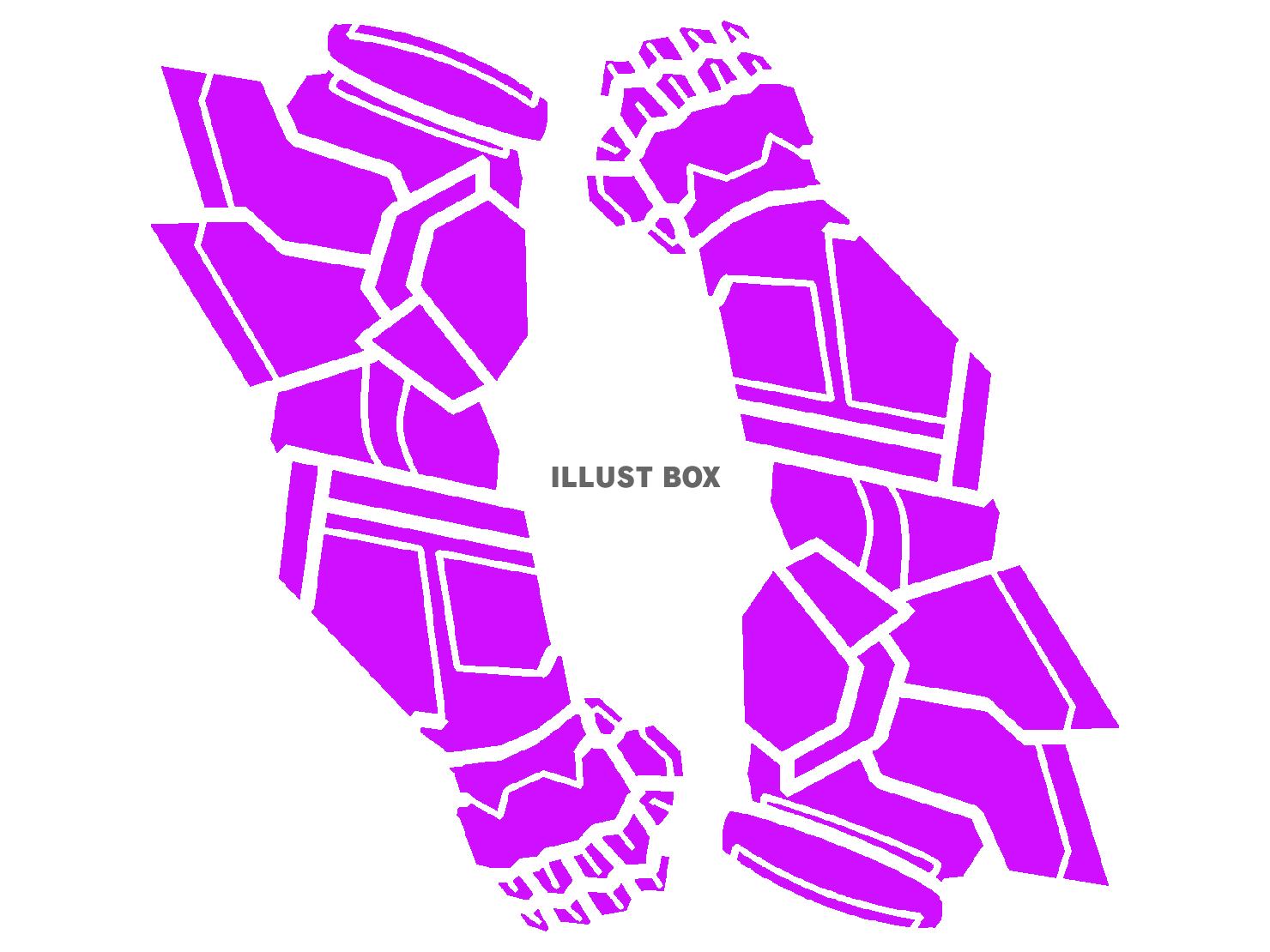 紫のガントレットのシルエット