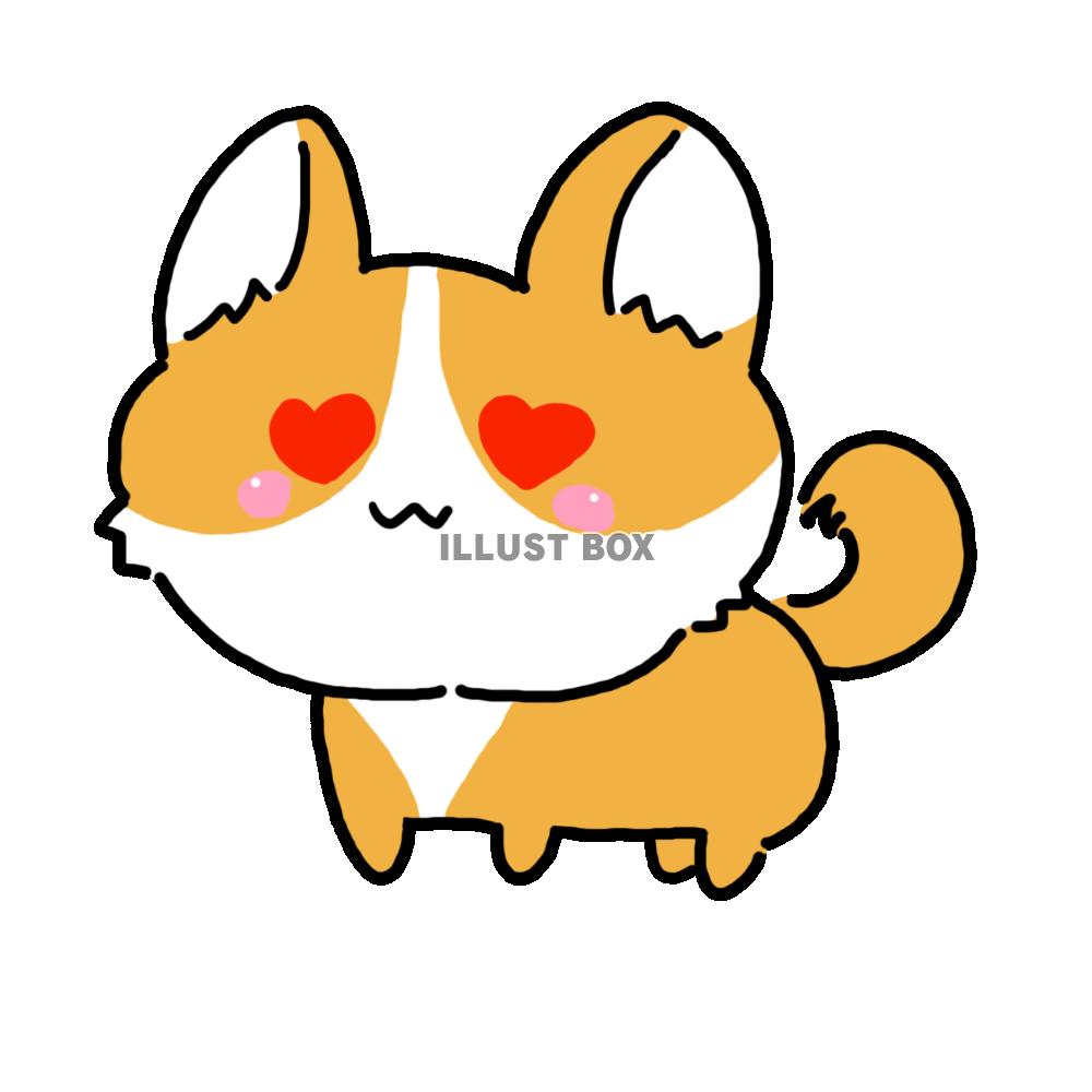 茶色のワンコ(ハート)