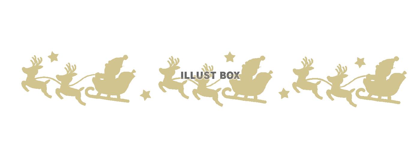 ゴールドサンタライン　透過png