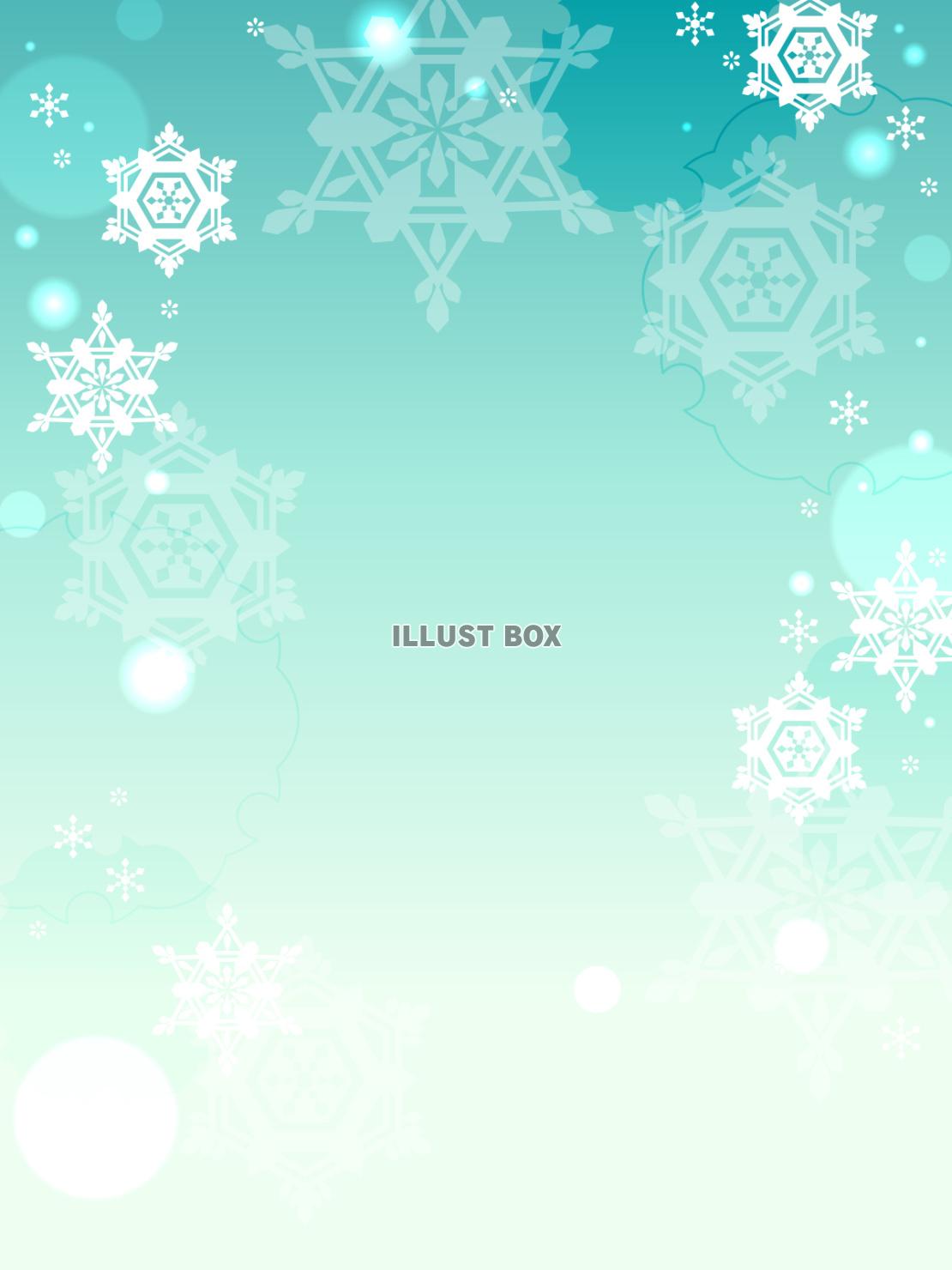 シンプルな和と雪のテンプレート