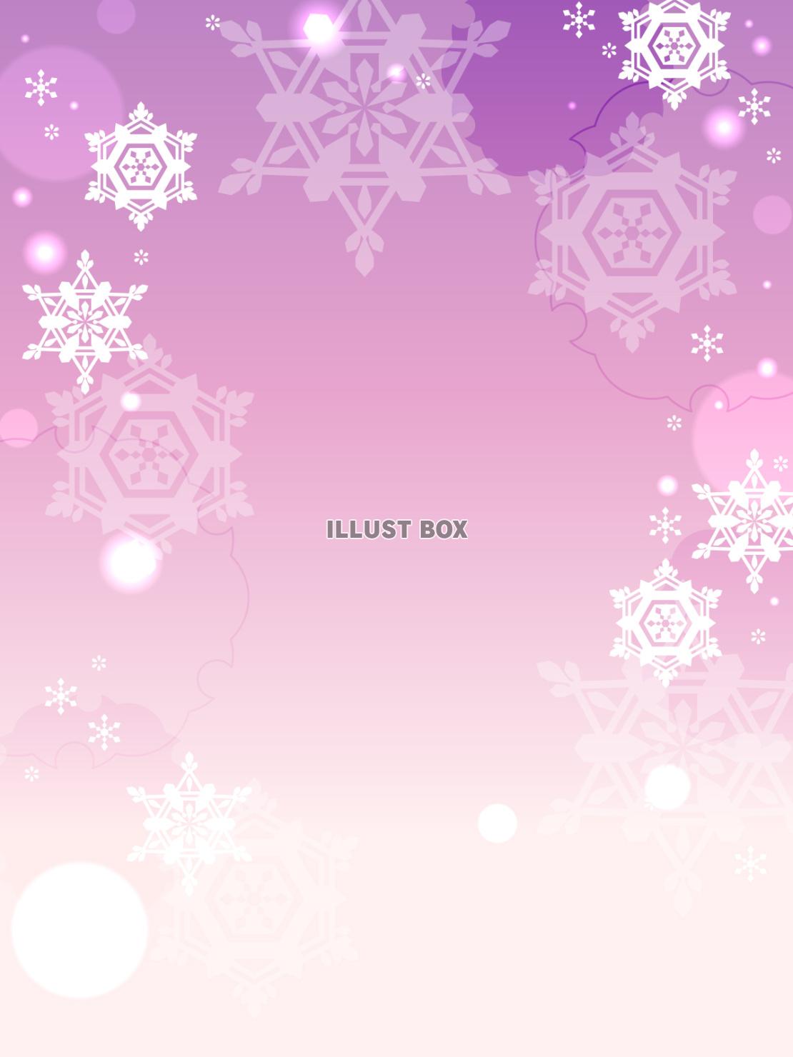 シンプルな和と雪のテンプレート