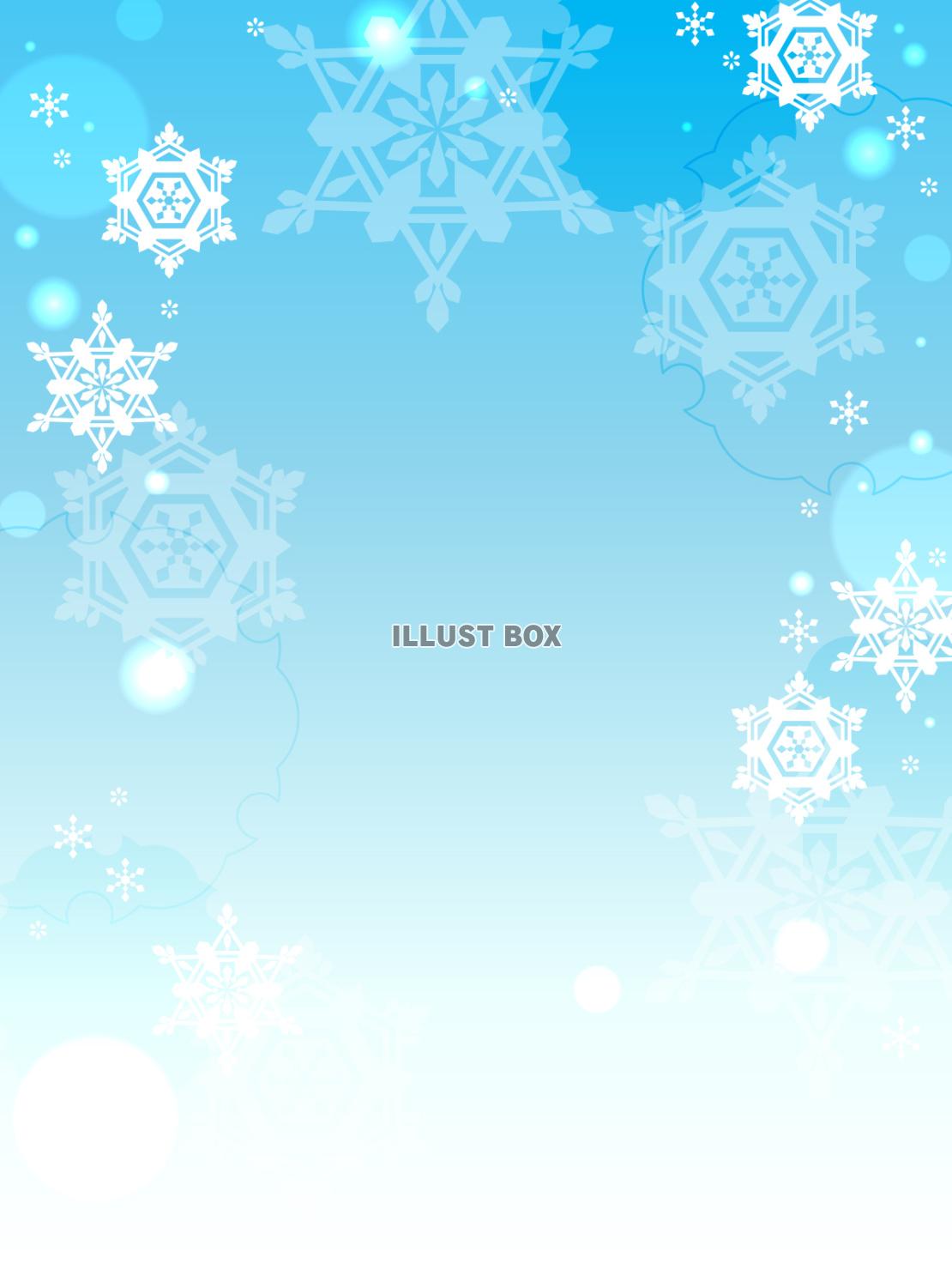 シンプルな和と雪の縦型テンプレート