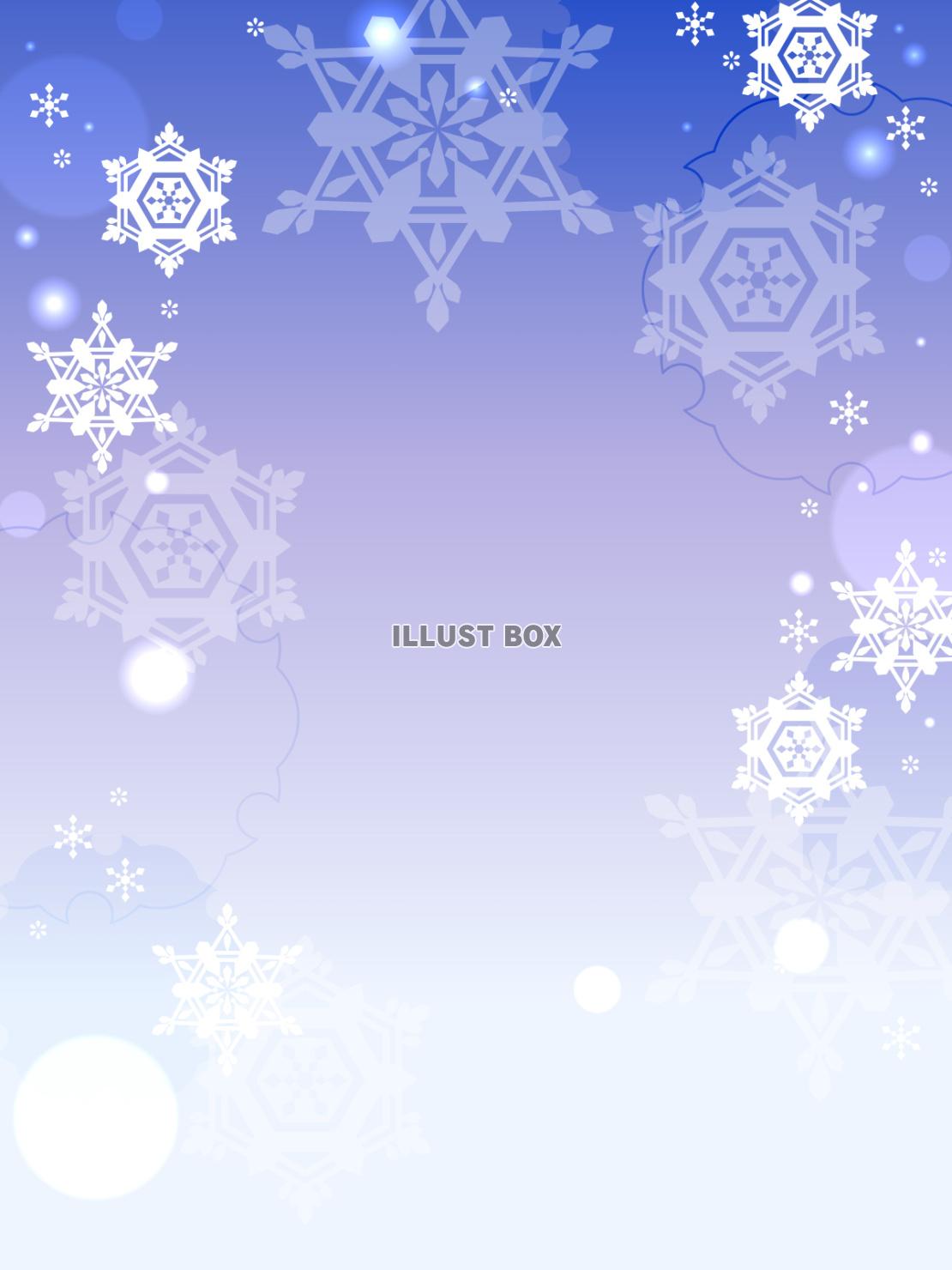 シンプルな和と雪の縦型テンプレート