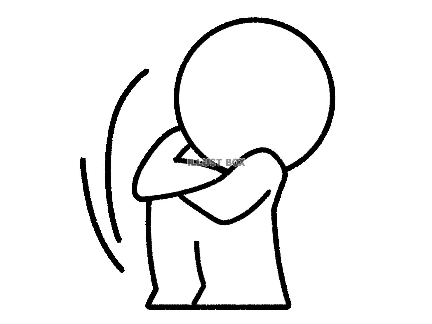 腕を組んで上から目線になる棒人間