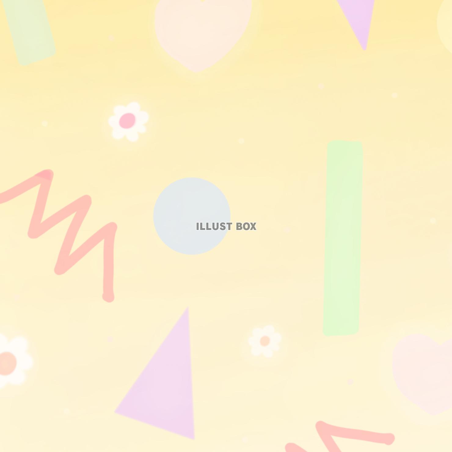 ゆめかわポップ正方形(⁠イエロー)