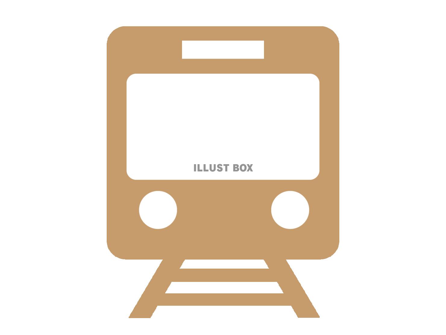 電車のシルエット（鉄道のアイコン）