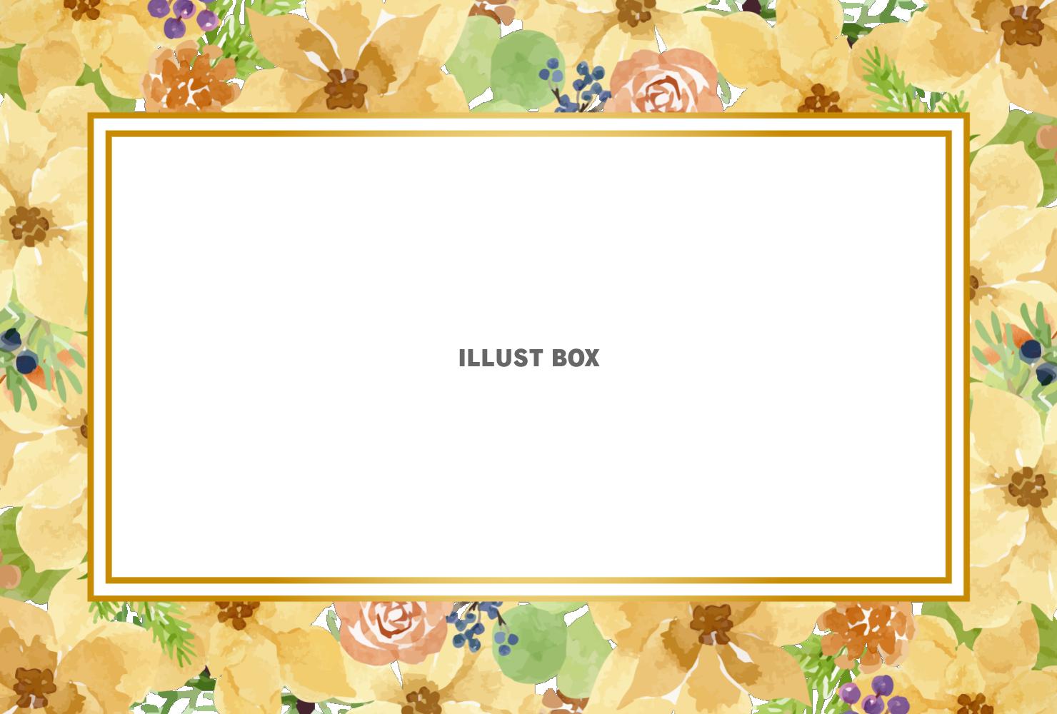  イエローポインセチア＆木の実のクリスマスシリーズ　フレーム...