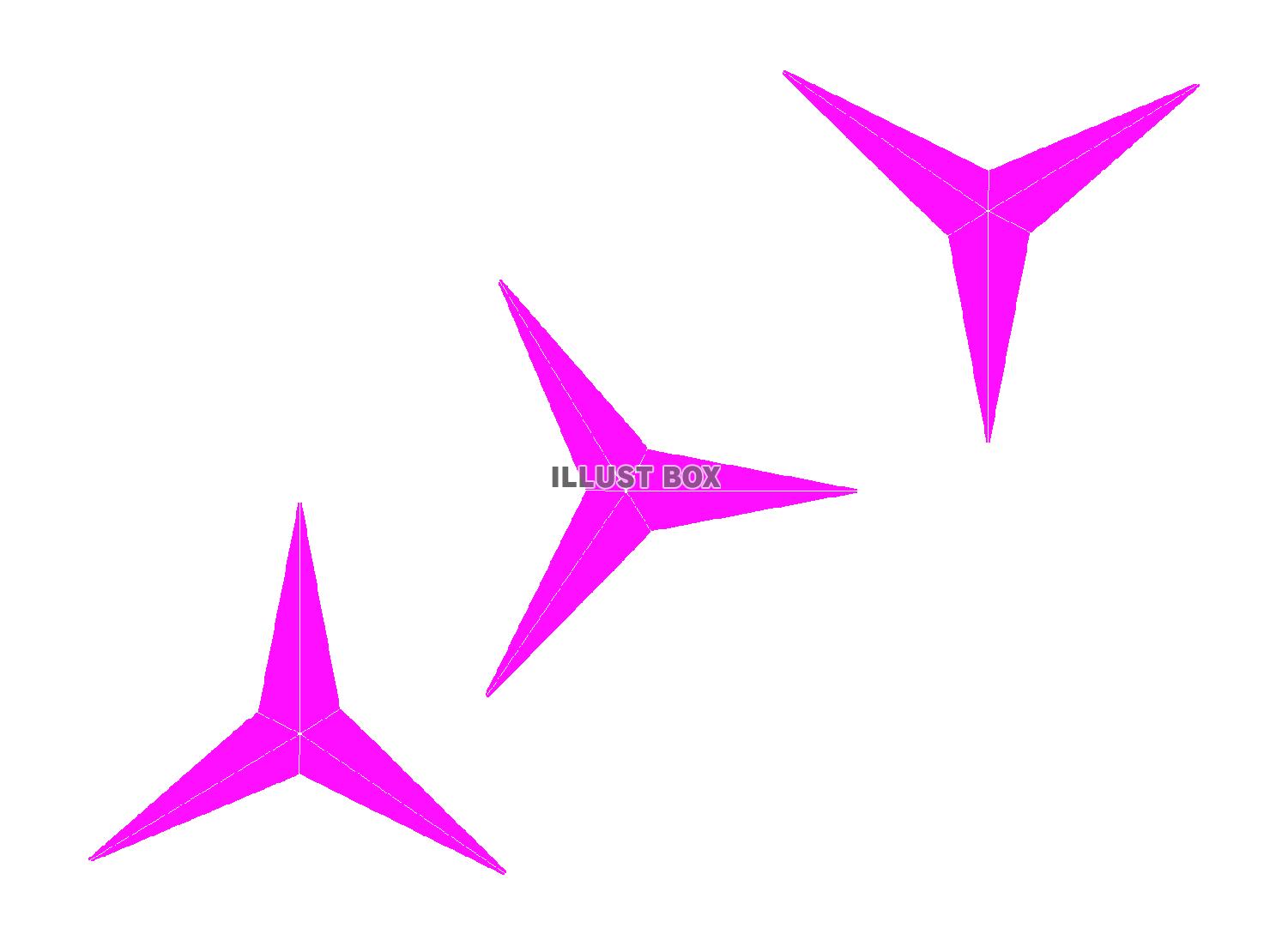 紫色のまきびしのシルエット