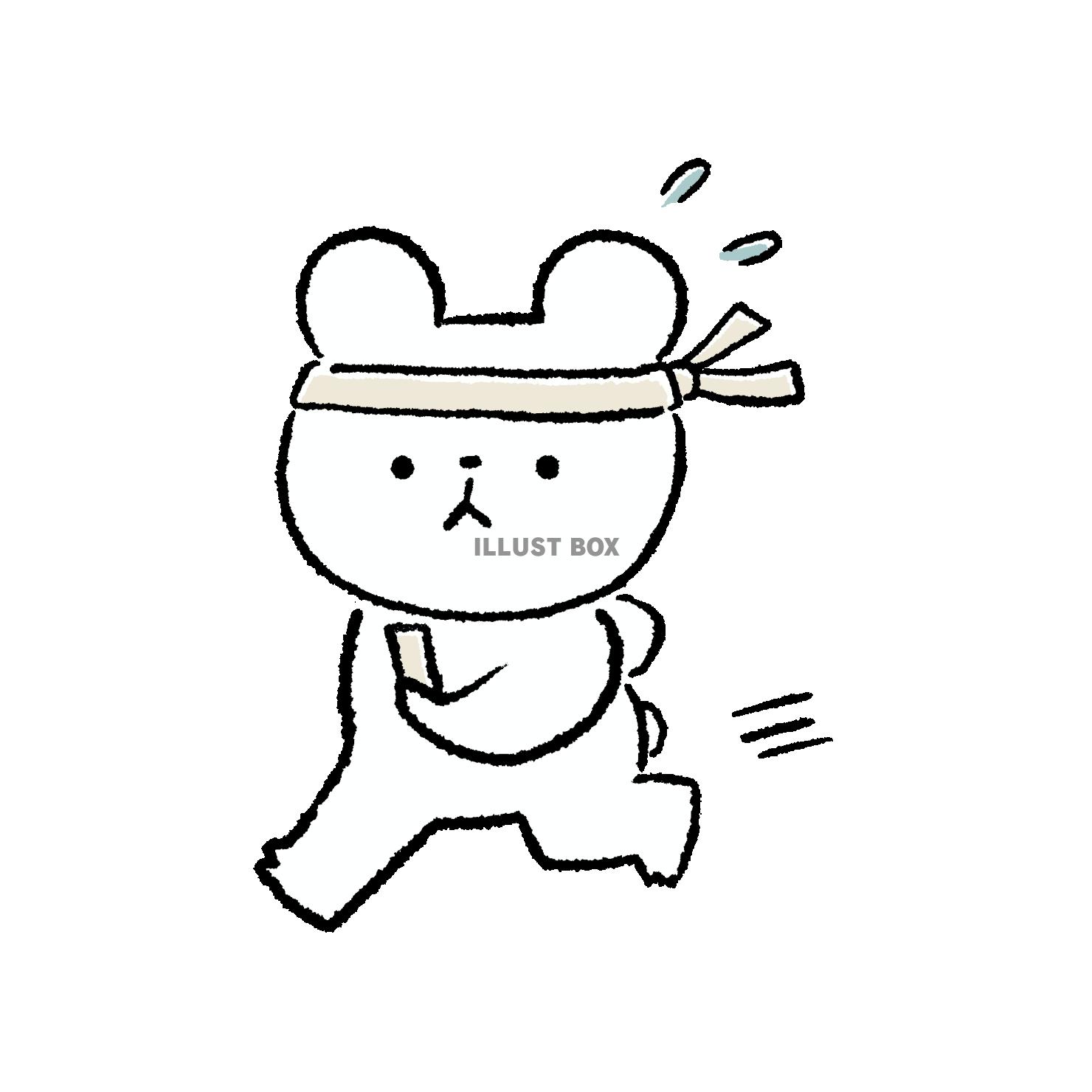 リレーをするくま(白組)