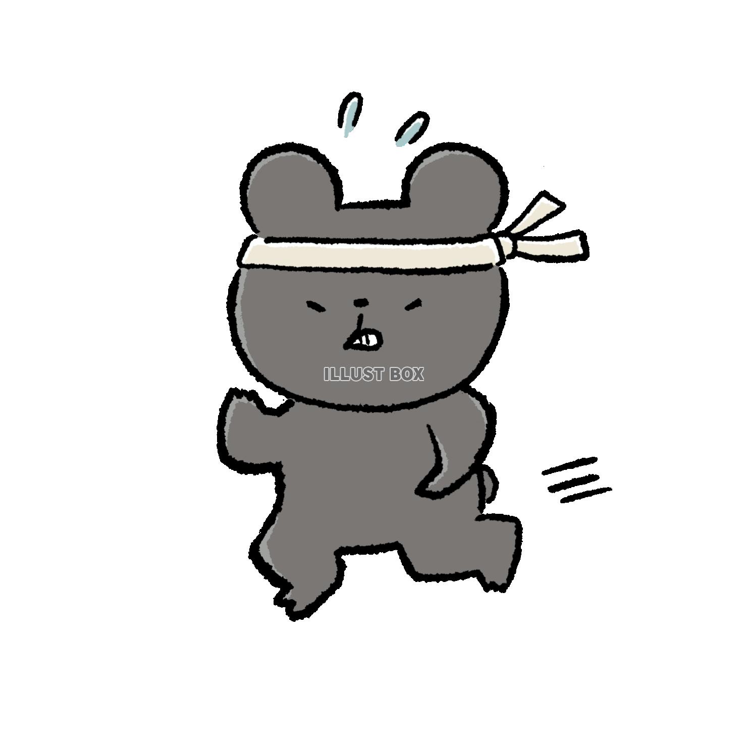 徒競走をするくま(白組)