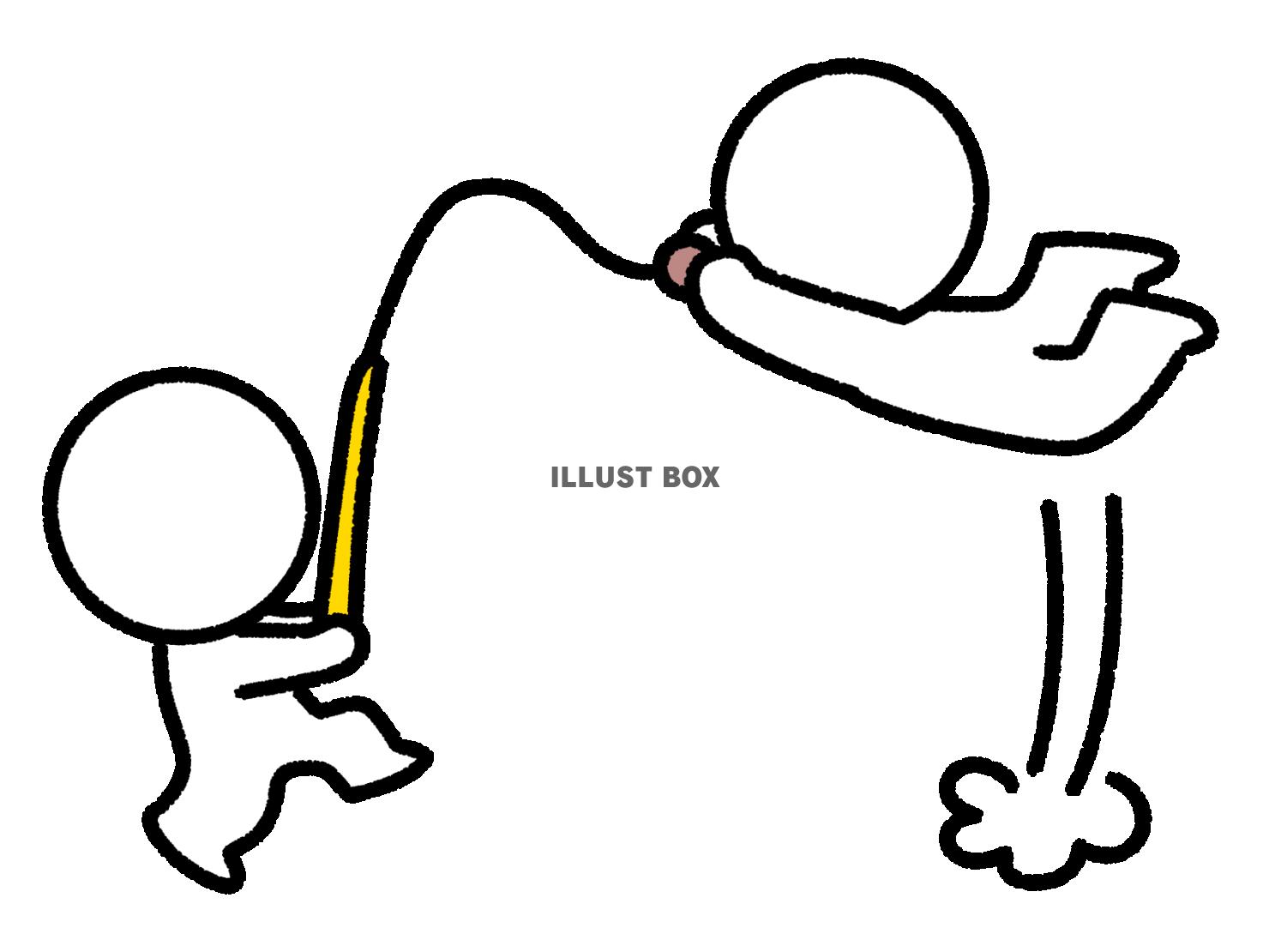 餌で人を釣る棒人間