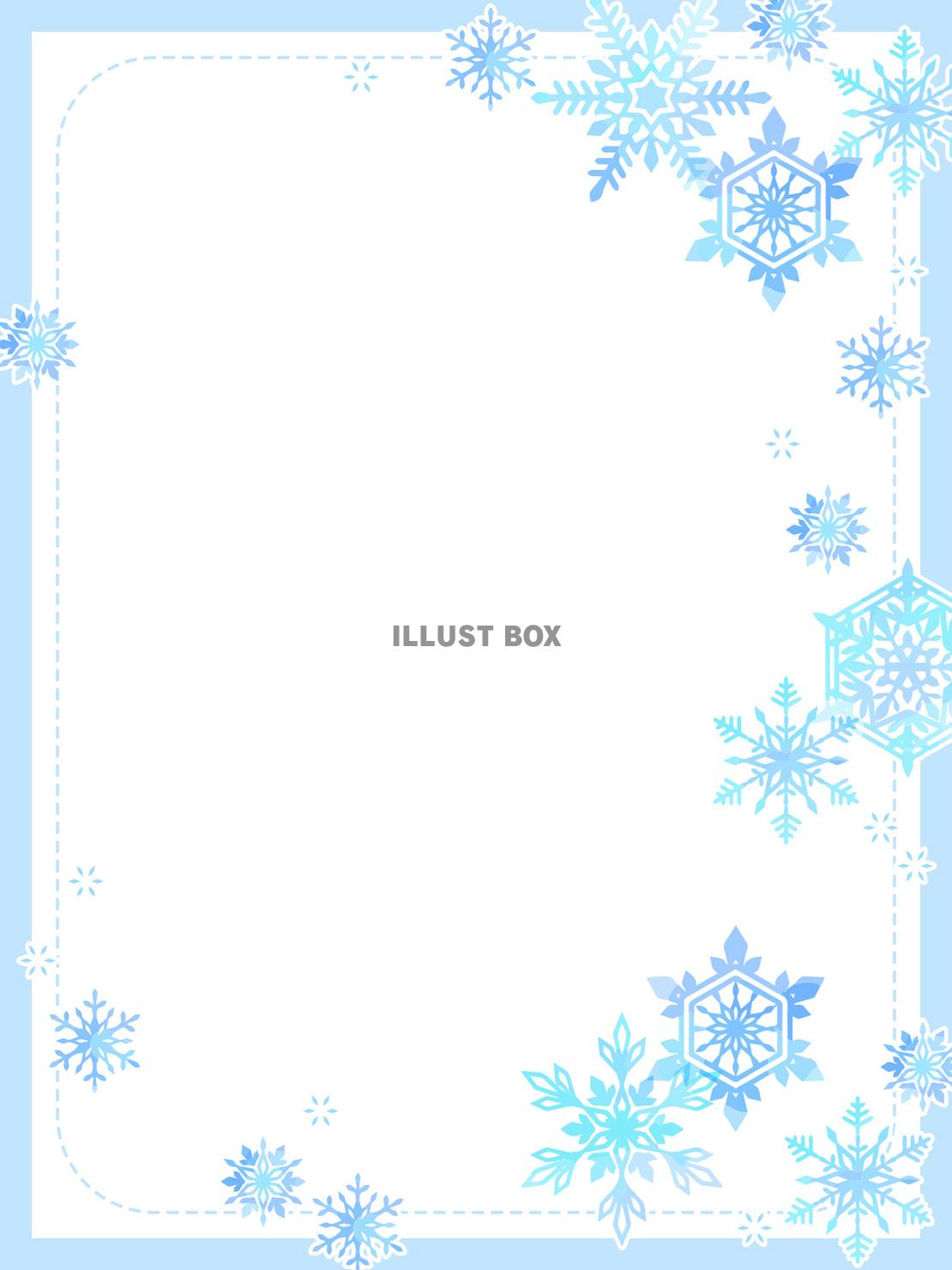 かわいい雪のメッセージカード