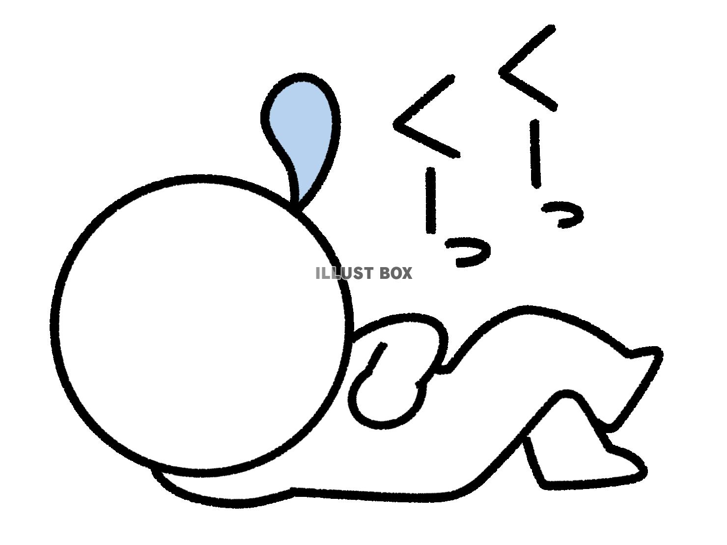 いびきをかいて寝る棒人間