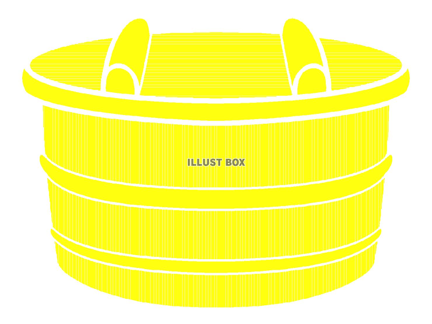 黄色のおひつのシルエット
