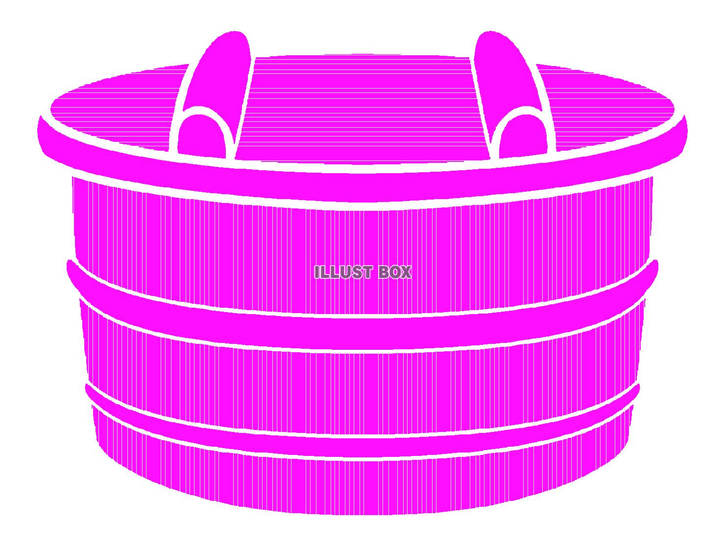 紫色のおひつのシルエット