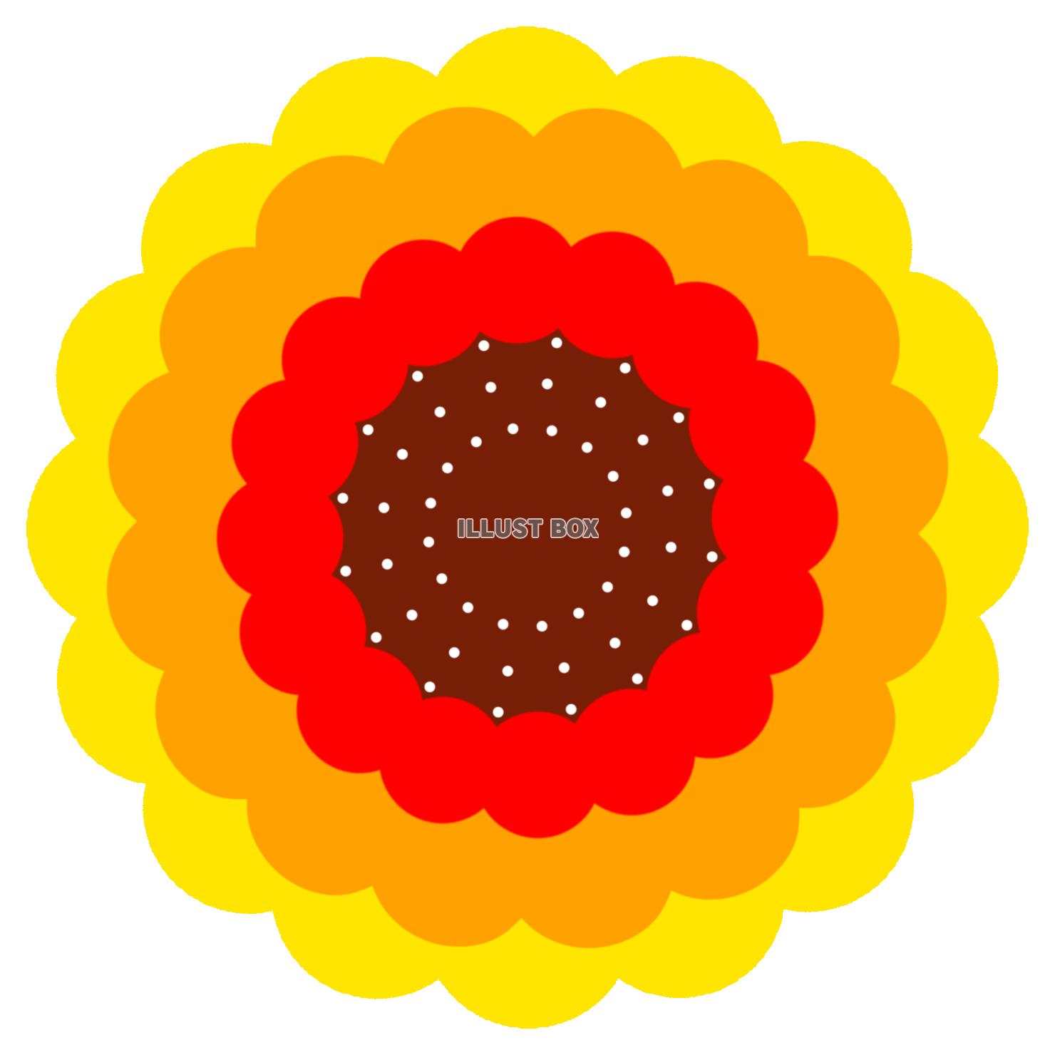 色鮮やかな花のイラスト