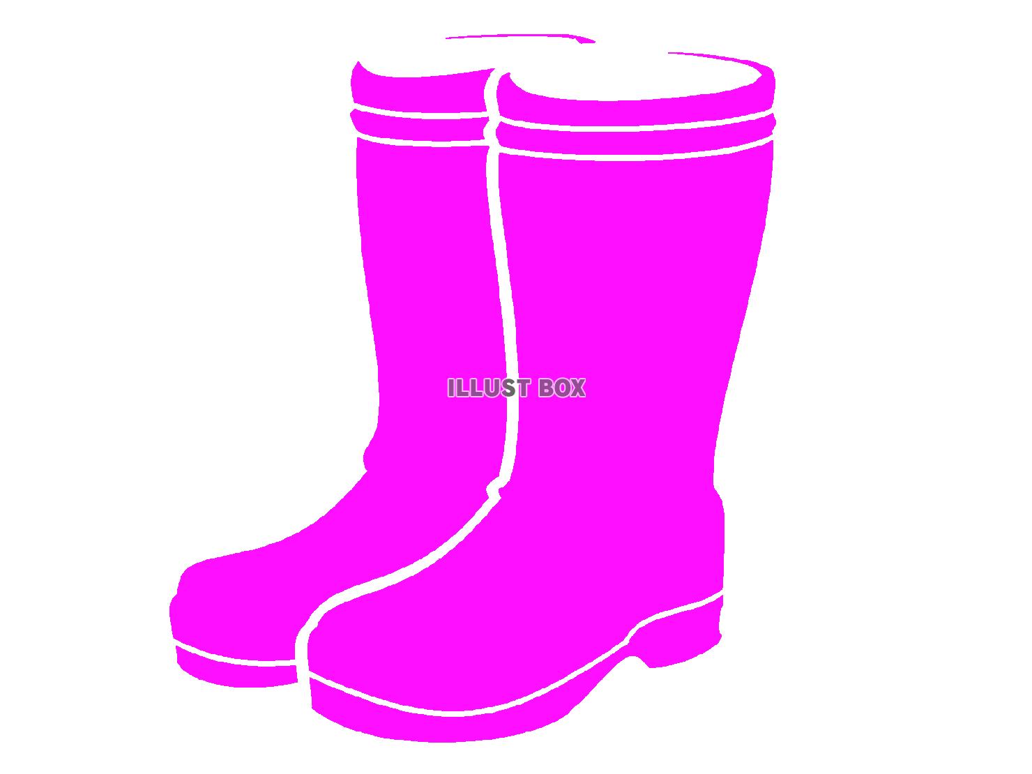 紫色の長靴のシルエット