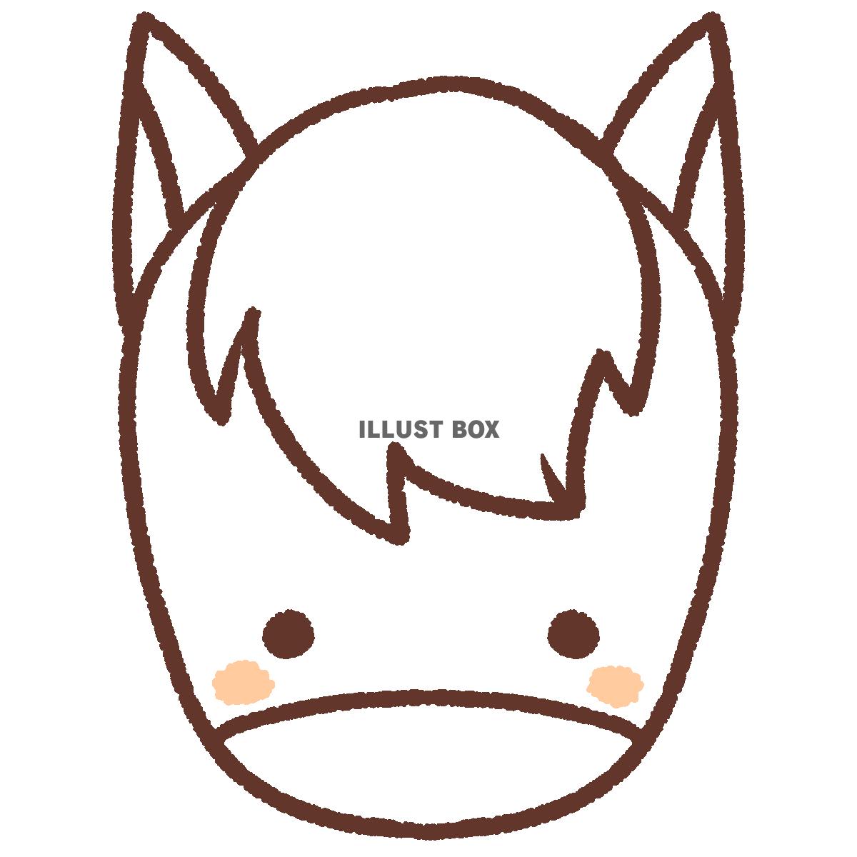 馬の顔のイラスト