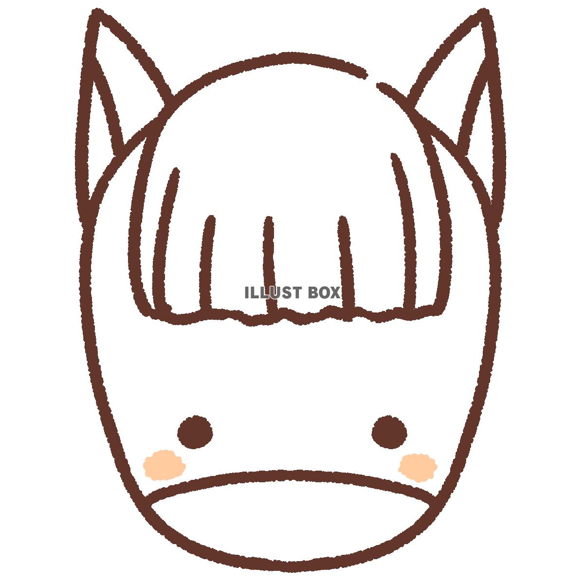 馬の顔のイラスト