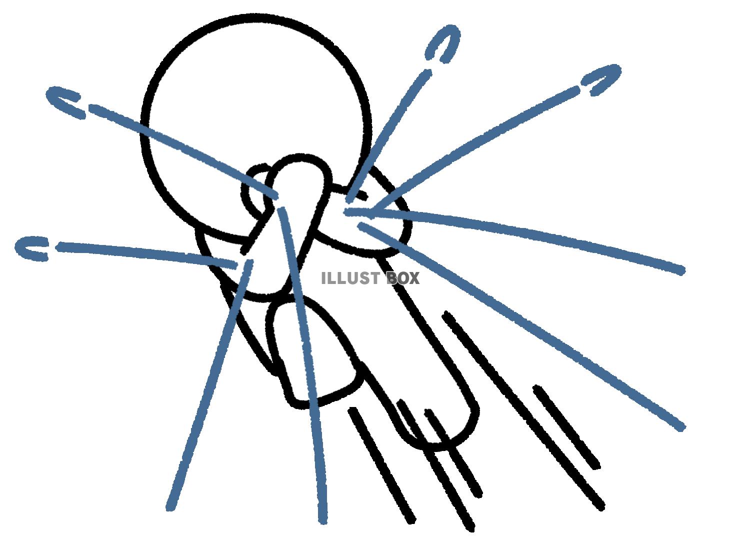 弾を跳ね返す棒人間